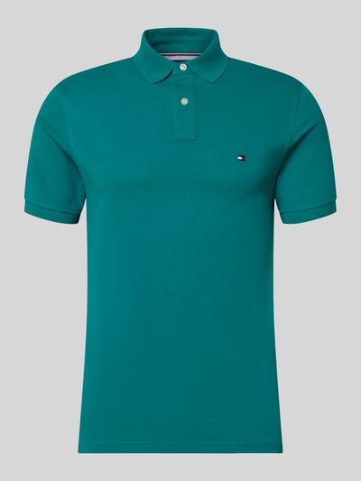 Tommy Hilfiger Koszulka polo o kroju regular fit z mieszanki bawełny Petrol 2