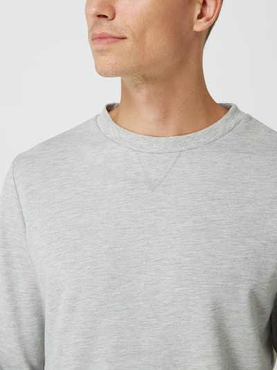 HOM Sweatshirt aus Baumwolle  Mittelgrau Melange 3