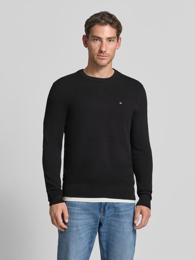 Tommy Hilfiger Regular Fit Pullover aus reiner Baumwolle Black 4