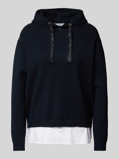 ZABAIONE Hoodie mit Strasssteinbesatz Marine 1