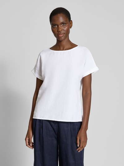 Christian Berg Woman Blusenshirt mit Rundhalsausschnitt Weiss 4