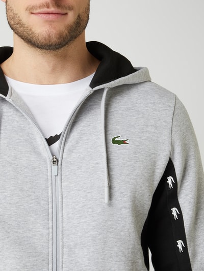 Lacoste Sweatjacke mit Kapuze Hellgrau Melange 3