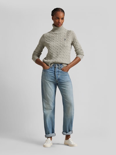 Polo Ralph Lauren Kaschmirpullover mit Rollkragen Beige Melange 1