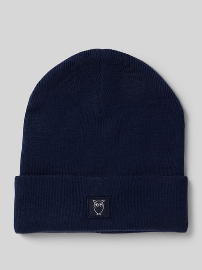 Knowledge Cotton Apparel Czapka z czystej wełny model ‘Merino’ Granatowy 1