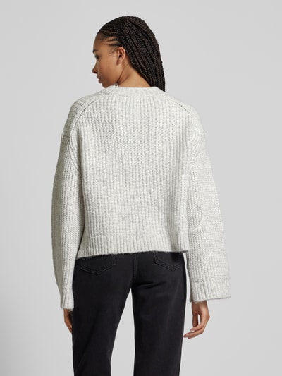 Gina Tricot Gebreide pullover met ribboorden Lichtgrijs gemêleerd - 5