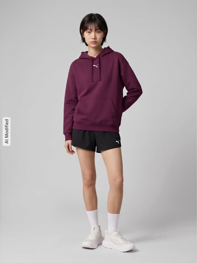 PUMA Relaxed Fit Sweatshirt aus Baumwoll-Mix Bordeaux 1
