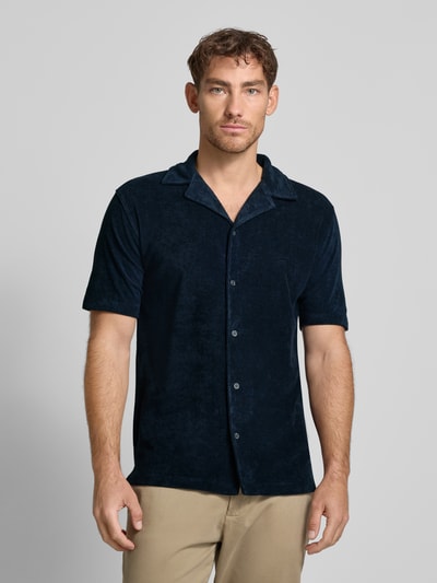 Lindbergh Relaxed Fit Freizeithemd mit Reverskragen Dunkelblau 4
