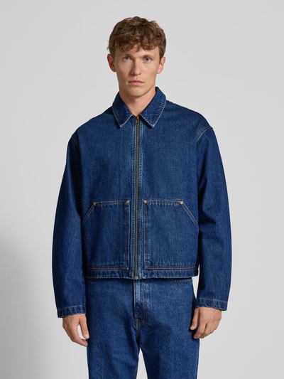 REVIEW Relaxed fit jeansjack met borstzak Donkerblauw - 4