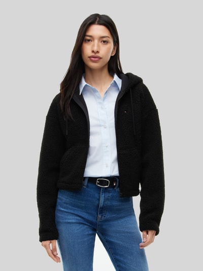 Tommy Jeans kurtka teddy o kroju regular fit z zamkiem błyskawicznym Czarny 4