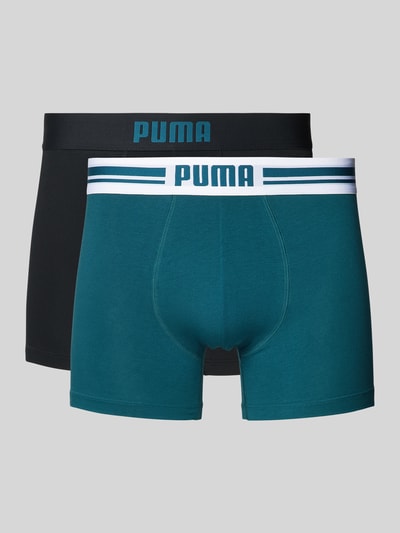 Puma Boxershort met label in band in een set van 2 stuks, model 'EVERYDAY' Petrol - 1