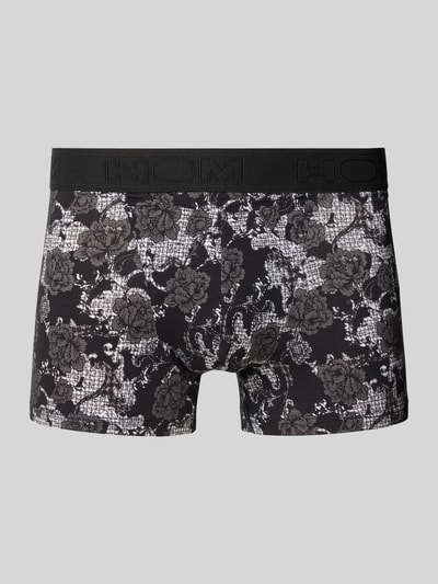 HOM Trunks im Allover-Look mit elastischem Bund Modell 'Fairmont' Black 1