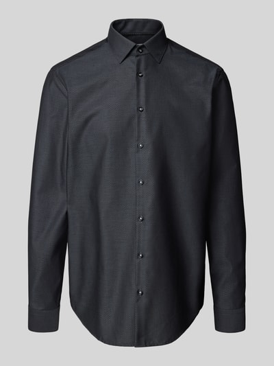 Jake*s Koszula biznesowa o kroju regular fit z kołnierzykiem typu kent Antracytowy 2