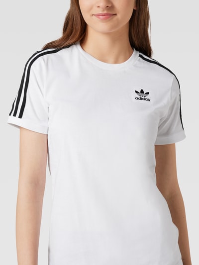 adidas Originals T-Shirt mit Label-Stitching Weiss 3