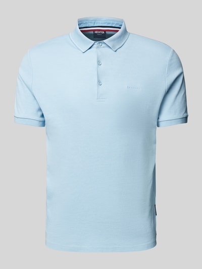 HECHTER PARIS Poloshirt mit kurzer Knopfleiste Hellblau 2