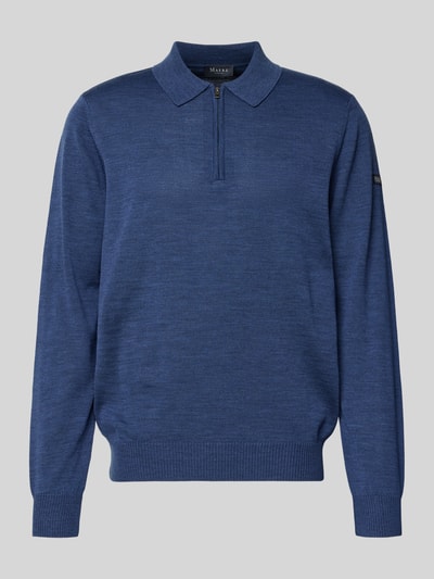 MAERZ Muenchen Strickpullover aus Merinowolle Rauchblau 2
