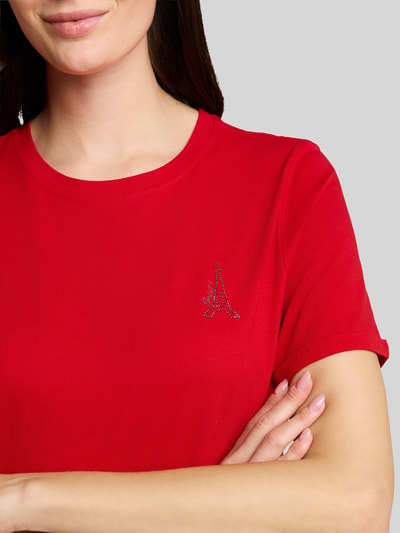 Tom Tailor Regular Fit T-Shirt aus reiner Baumwolle Rot 3