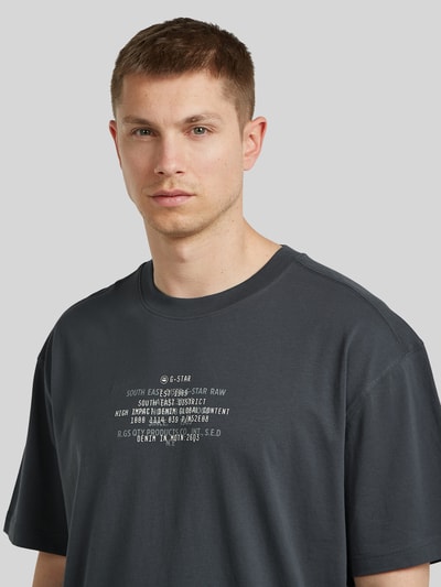 G-Star RAW T-Shirt mit zentralem Logo-Print Dunkelblau 3