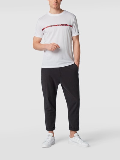 Tommy Hilfiger T-shirt z nadrukiem z logo Biały 1