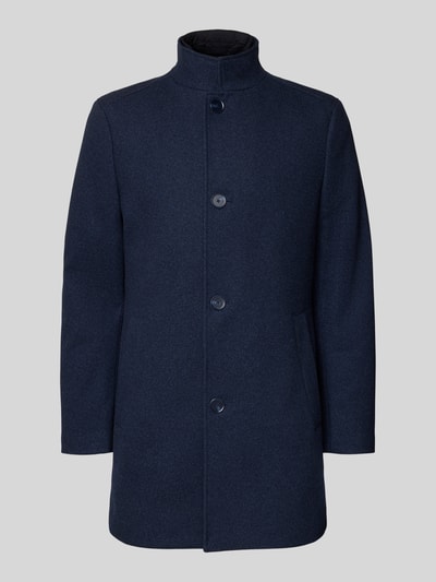 MCNEAL Lange jas met opstaande kraag en steekzakken Donkerblauw - 2