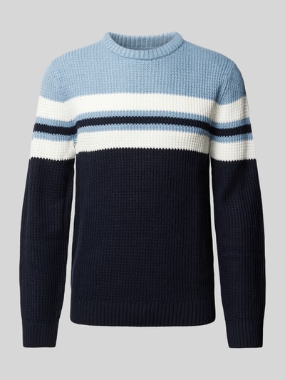 Jack & Jones Gebreide pullover met ronde hals, model 'SANDER' Lichtblauw - 2