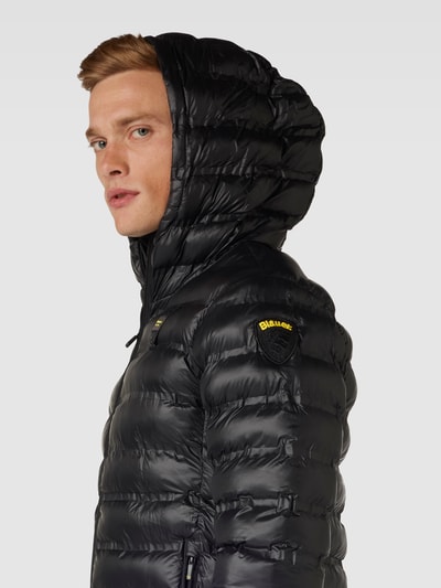 Blauer USA Steppjacke mit Label-Detail Black 3