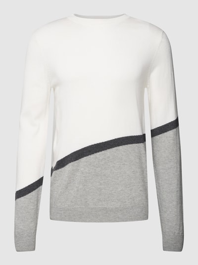 Antony Morato Strickpullover im Colour-Blocking-Design Offwhite 2