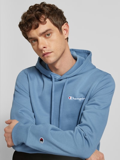 CHAMPION Hoodie mit Label-Stitching Blau 3