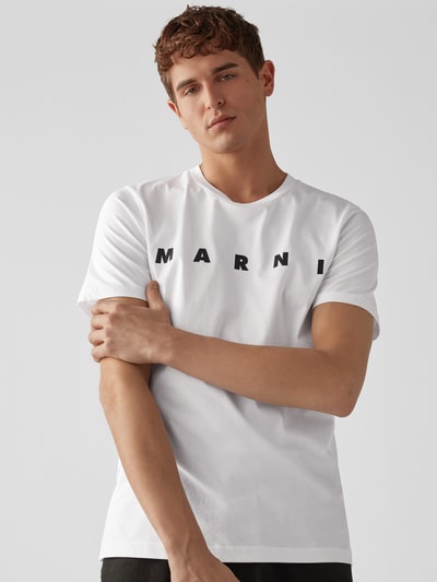 Marni T-Shirt mit Print Weiß 6