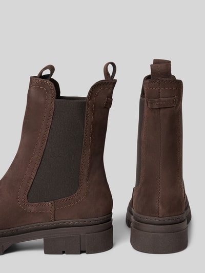 Tamaris Chelsea boots van echt runderleer Donkerbruin - 2