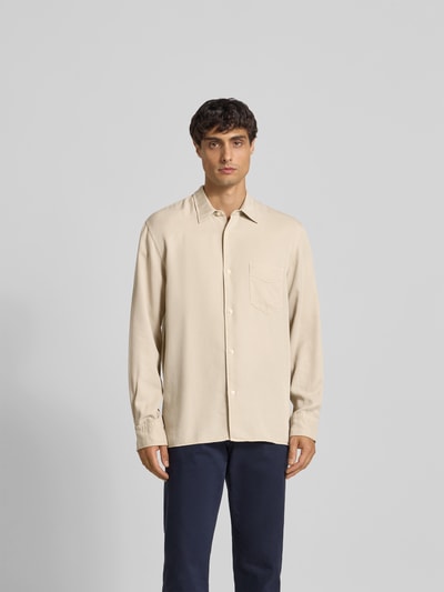 Officine Générale Freizeithemd aus reinem Lyocell Beige 4