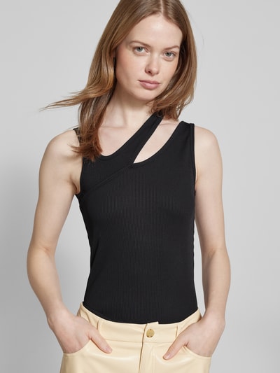 HUGO Tanktop mit asymmetrischen Trägern Modell 'Datrus' Black 3