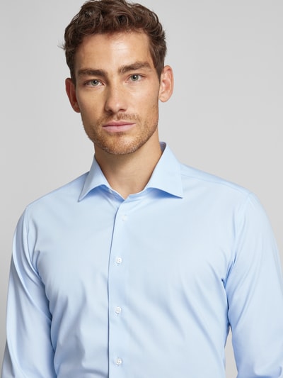 Eterna Slim fit zakelijk overhemd met kentkraag Bleu - 3