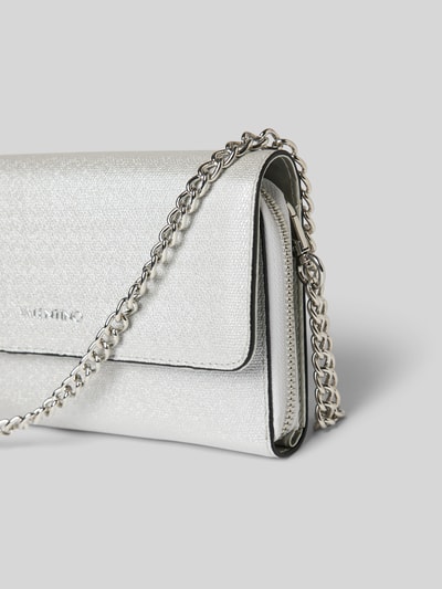 VALENTINO BAGS Clutch mit Label-Applikation Modell 'KALUA' Silber 2