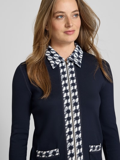 Marc Cain Shirt met lange mouwen met tweewegritssluiting Marineblauw - 3