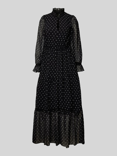 Oui Maxikleid mit Stehkragen Black 2