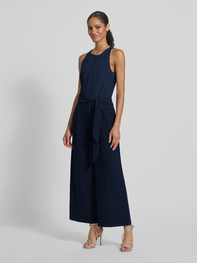 V.M. Jumpsuit mit Bindegürtel Marine 1