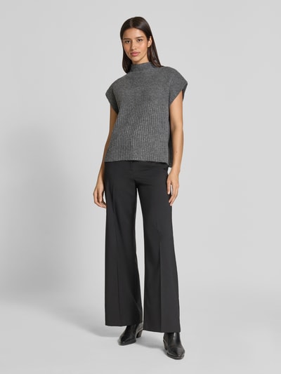 Soyaconcept Strickshirt mit Stehkragen Modell 'VIRGINIA' Dunkelgrau Melange 1