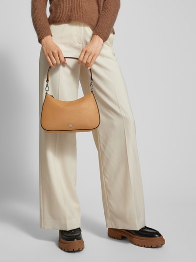 Lauren Ralph Lauren Schoudertas van leer met labeldetail Camel - 1