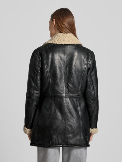 Cabrini Lederjacke aus Lammnappa Black 5