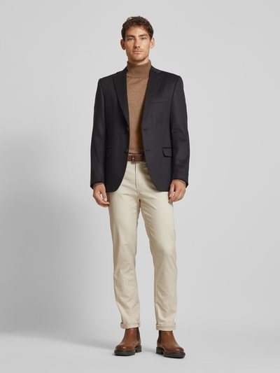 Carl Gross Slim fit 2-knoops colbert van kasjmier, model 'Tomson' Blauw - 1