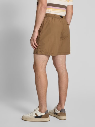 WOODBIRD Regular Fit Shorts mit Gürtel Modell 'Choi' Hellbraun 5