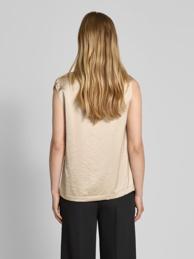 s.Oliver BLACK LABEL Loose Fit Satinbluse aus Viskose-Mix Sand 5