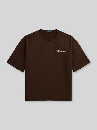 Polo Ralph Lauren Regular Fit T-Shirt aus reiner Baumwolle mit Logo-Stitching Mittelbraun 2