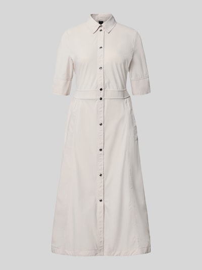 Marc Cain midi-jurk met platte kraag Zand - 2