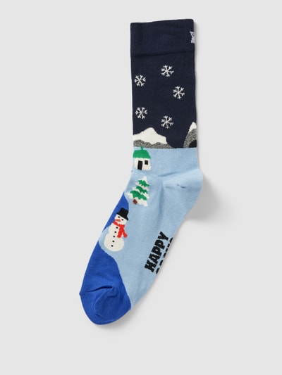 Happy Socks Skarpety z nadrukiem z motywem Ciemnoniebieski 1