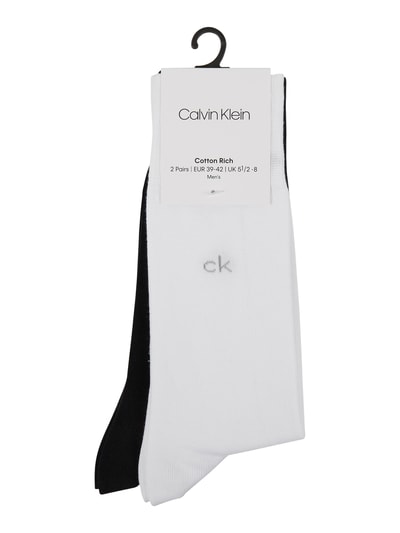 CK Calvin Klein Skarpety z wyhaftowanym logo w zestawie 2 szt. Biały 3