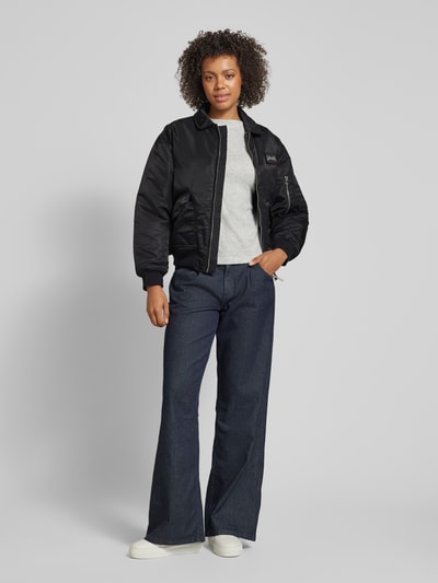 Schott NYC Blouson met labelpatch, model 'DAN' Zwart - 1