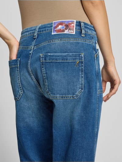 Goldgarn Jeansy o kroju straight fit z kieszeniami z patką model ‘Schönau’ Niebieski 3