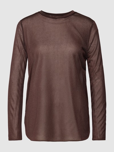 MaxMara Leisure Shirt met lange mouwen en effectgaren, model 'ETRA' Zwart - 2