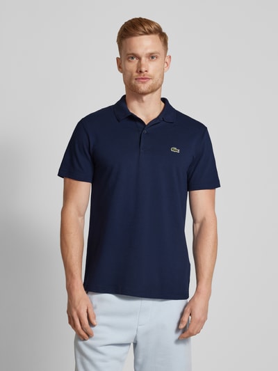 Lacoste Koszulka polo z detalem z logo Granatowy 4